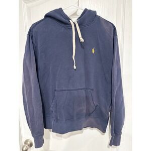 Polo Ralph Lauren Mens Hoodie Navy Blue Sun Faded Tye Dye Pony Logo Size M